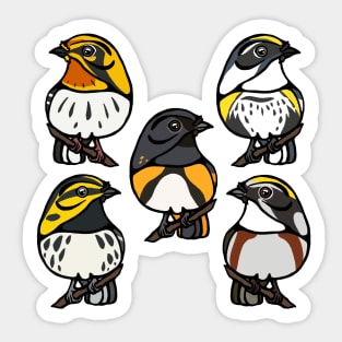 Bright Warbler Group Graphic Sticker